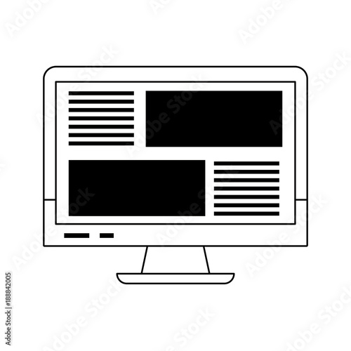 PC screen on icon vector illustration graphic design