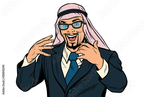 Arab businessman isolated on white background