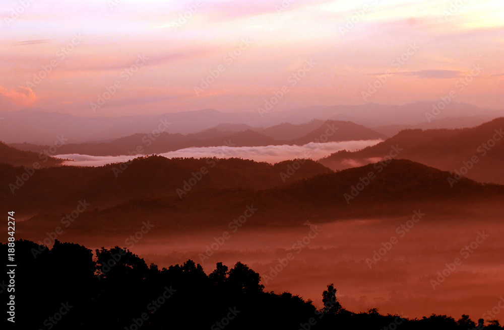 Fototapeta premium Pacitan East Java Indonesia seen from the height of the morning. 