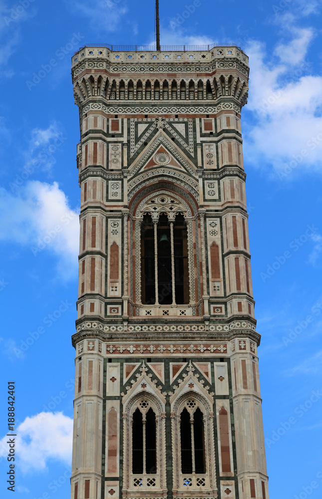 Florence Italy bell tower by Giotto an italian artist near the Cathedral Florence Italy bell tower by Giotto an italian artist near the Cathedral