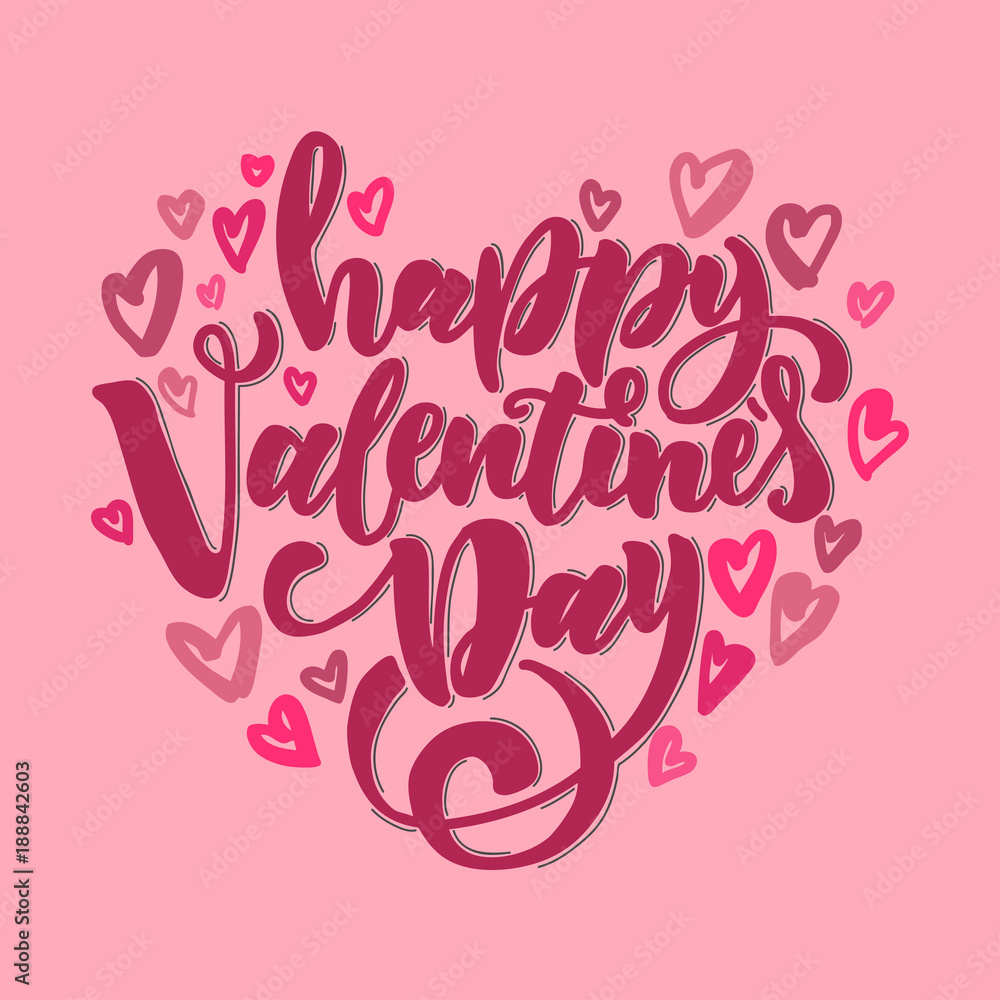 happy Valentine s day. design for holiday greeting card and invitation of the wedding, Valentine s day and Happy love day. Vector design