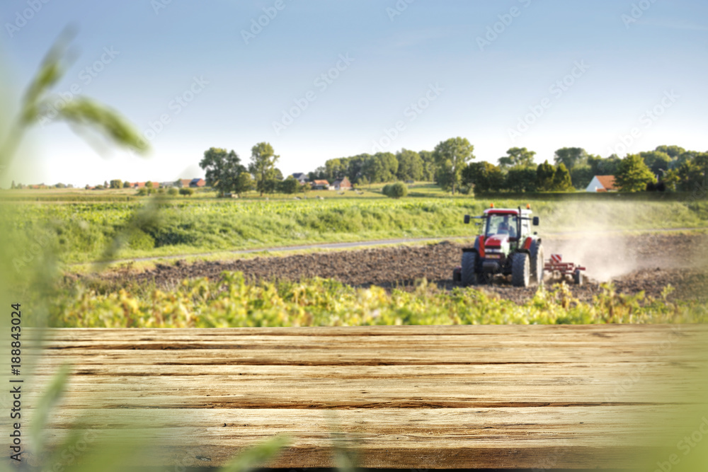 Fototapeta premium desk space and spring time