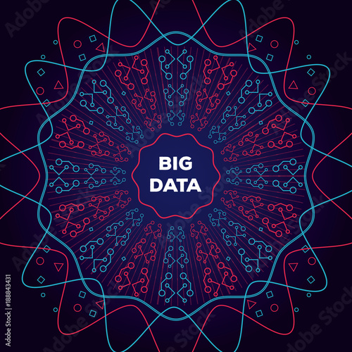 Big data technology icon vector illustration graphic design photo