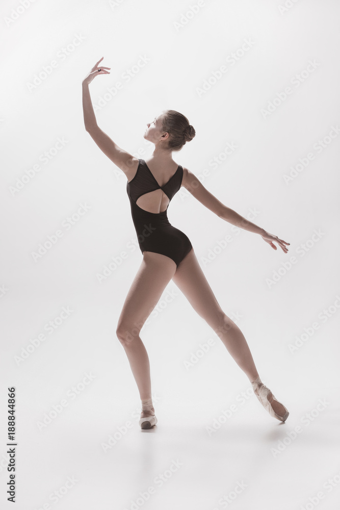 Young classical dancer isolated on white background. Young classical dancer isolated on white background.