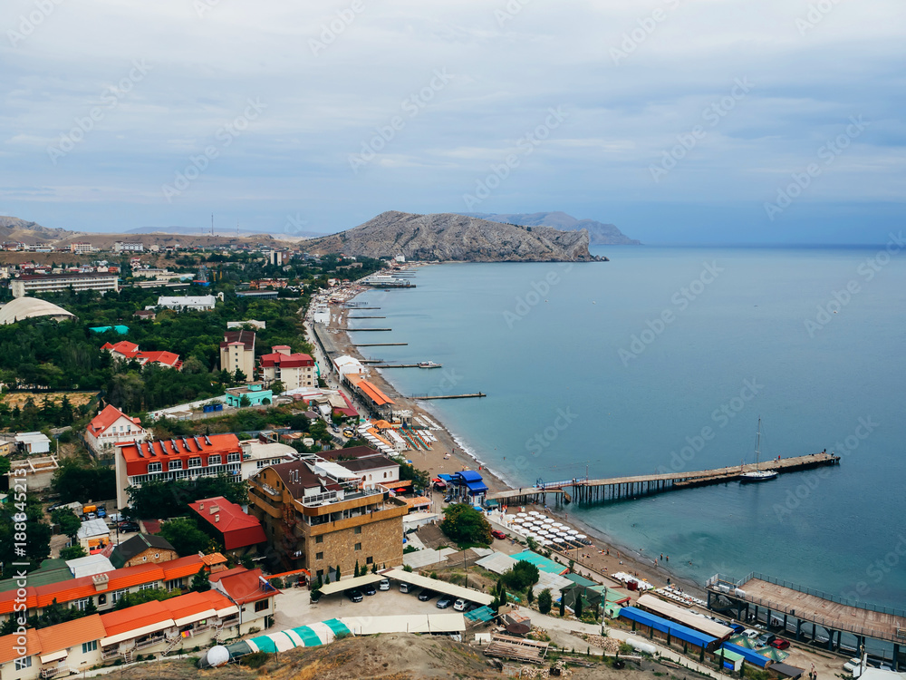 city of Sudak in the Crimea on the black sea