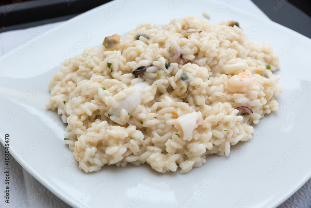Delicious risotto with seafood Delicious risotto with seafood
