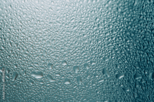 water drops on glass, window with condensation, close-up