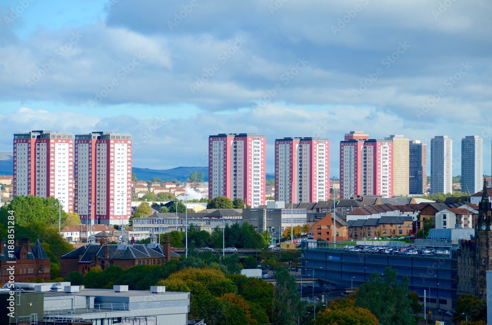 Glasgow tower blocks Stock Photo Adobe Stock