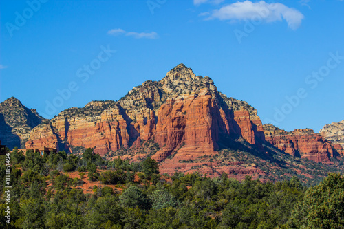 Jagged Red Rock Mountain Overlook Arizona High Desert Valley
