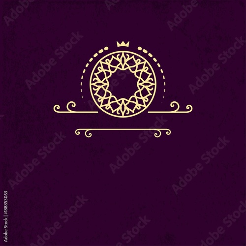 Vintage Logo Design Template. Logotype element. Elegant sign for cafe, restaurant, heraldic, jewelry, fashion.