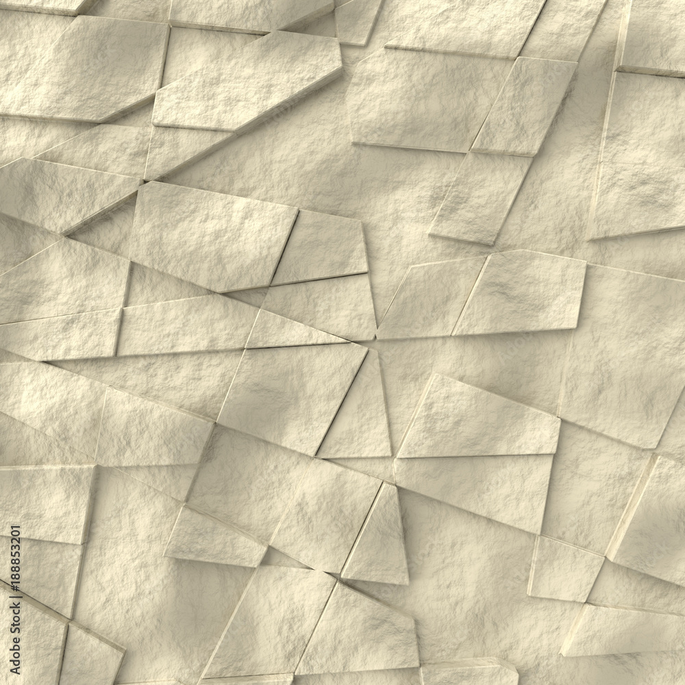 Fototapeta Kamienna ściana 3D w odcieniach piaskowca