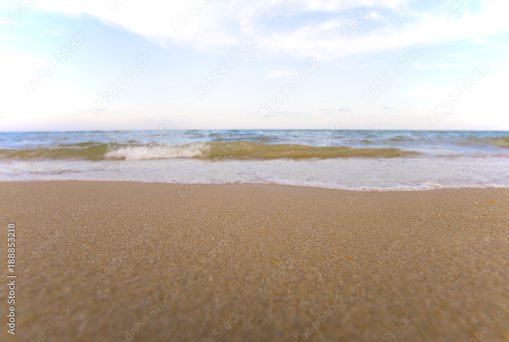 Beach scene with blurry soft blur.