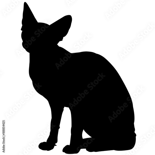 Sphynx Cat Silhouette Vector Graphics