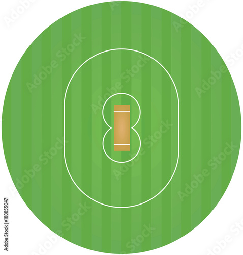 Cricket field. vector illustration 