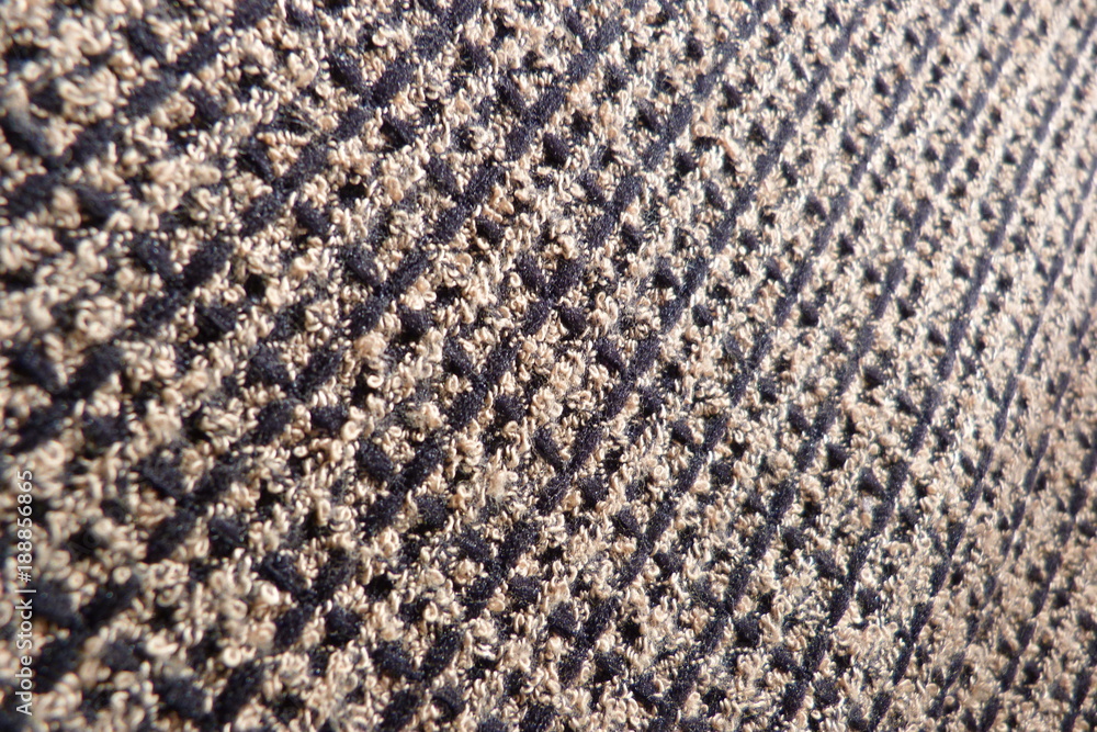 Fototapeta premium tweed checkered fabric pattern on fabric soft fabric for coat brown color black color canvas for design closeup background backdrop geometric pattern furniture upholstery fabric pattern