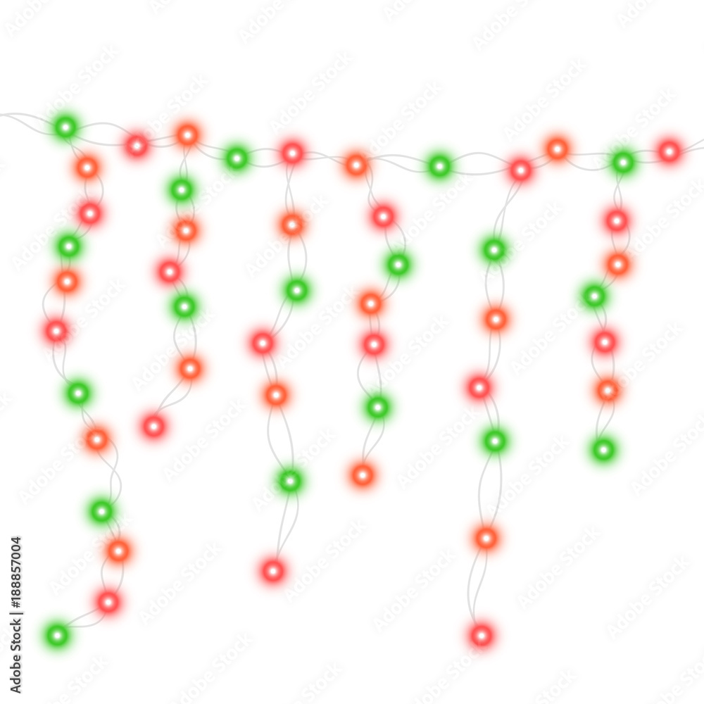 Vector illustration of Christmas lights isolated Vector illustration of Christmas lights isolated
