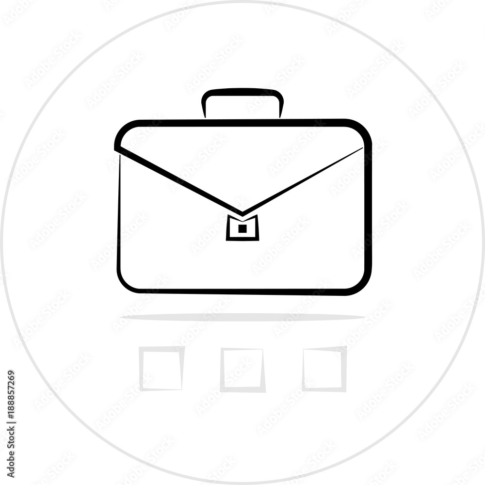 Briefcase Icon, Bag Design Briefcase Icon, Bag Design
