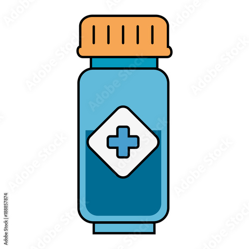 bottle drugs isolated icon vector illustration design