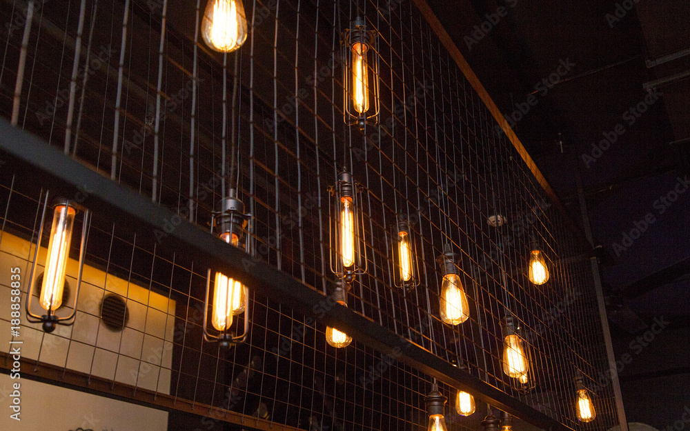 light bulbs in a modern interior