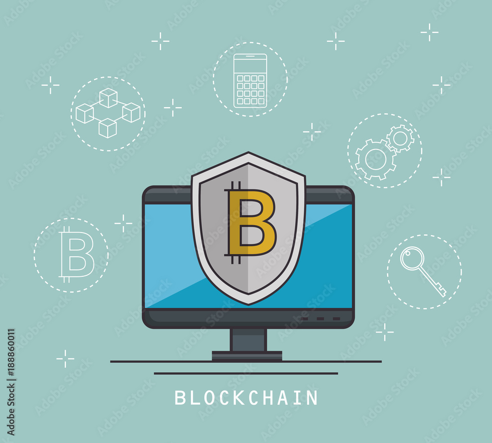 blockchain business set icons vector illustration design blockchain business set icons vector illustration design