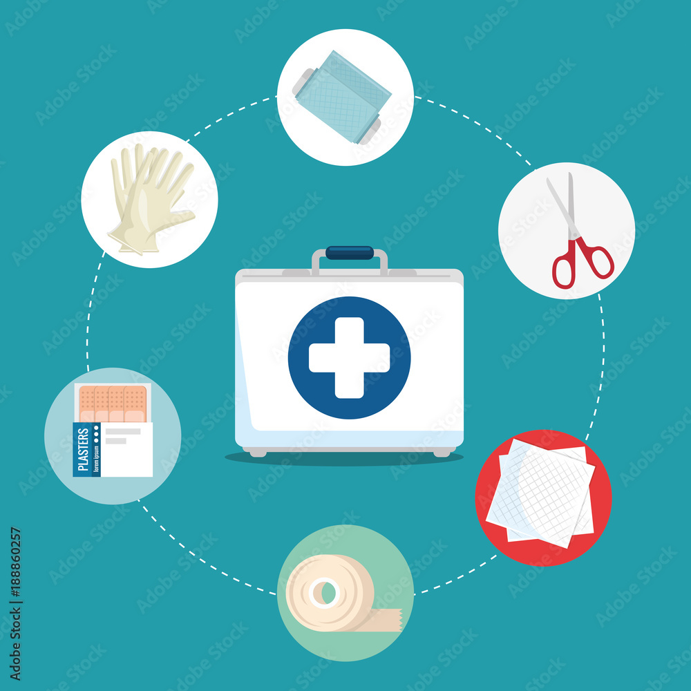 emergency first aid icons vector illustration design Stock Vector ...