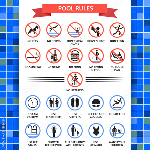 Pool rules poster