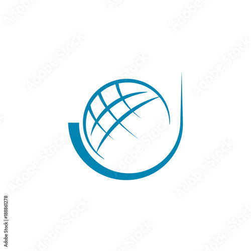 Globe vector design element icon, logo, travel agency concept