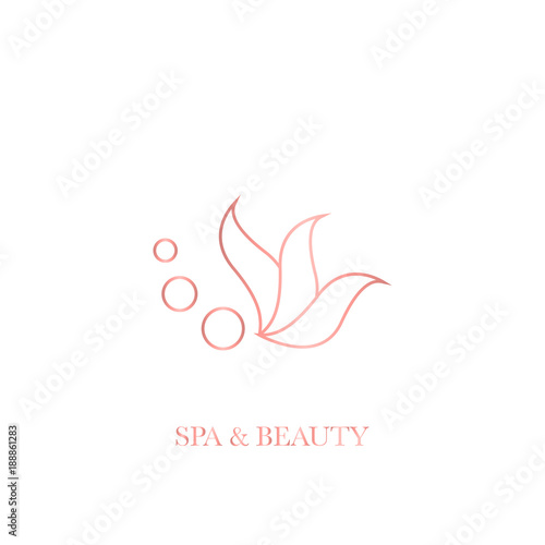 Monoline simple vector logos for spa and beauty salon