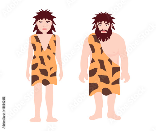 Stone age primitive man and