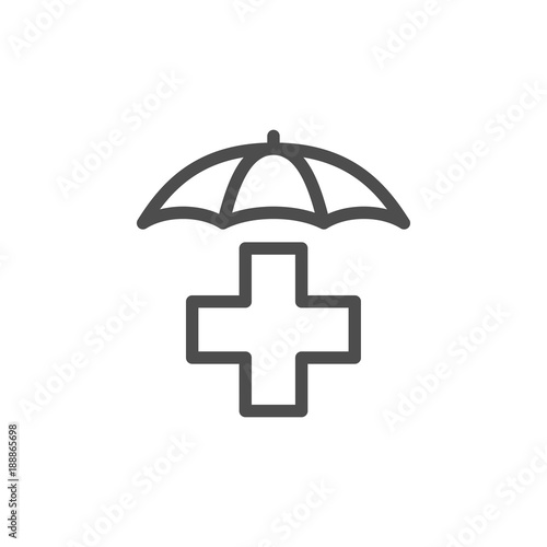 Health insurance line icon