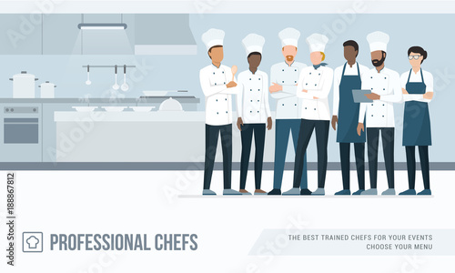 Professional chefs in the kitchen