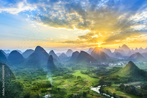 Premium AI Image | The beautiful landscape of guilin in china