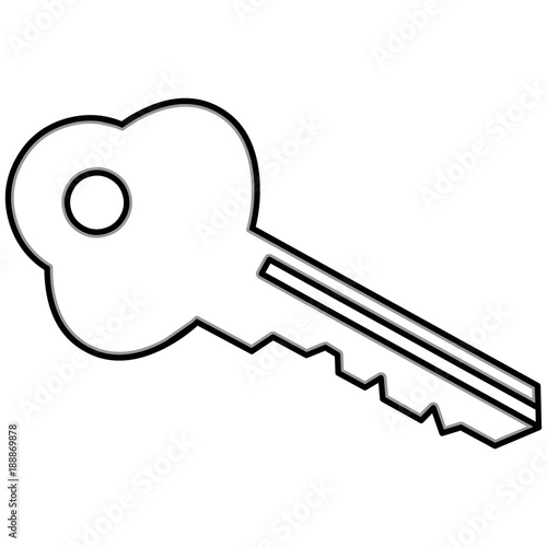 Car Key Illustration - A vector cartoon illustration of a Car Key.