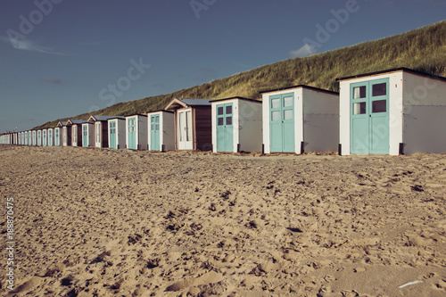 Standhäuser am Strand von Texel