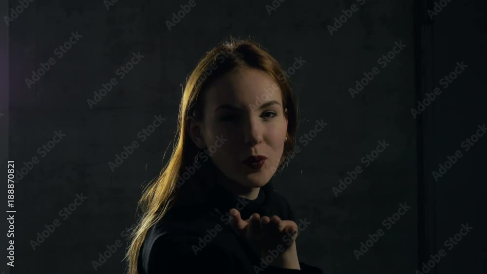 Blowing Kisses Hand Gesture to Middle Finger Blowing Kisses Hand Gesture to Middle Finger