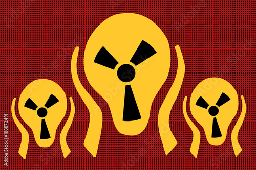 Caution radiation, scream terror fear