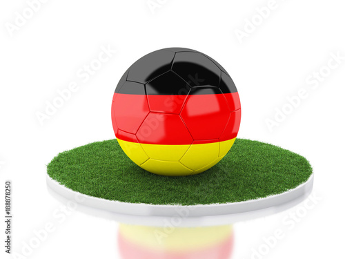 3d Soccer ball with germany flag