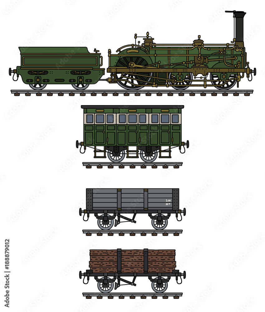 Fototapeta premium The historical steam train