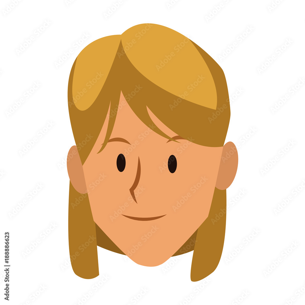 Woman face smiling cartoon icon vector illustration graphic design Woman face smiling cartoon icon vector illustration graphic design