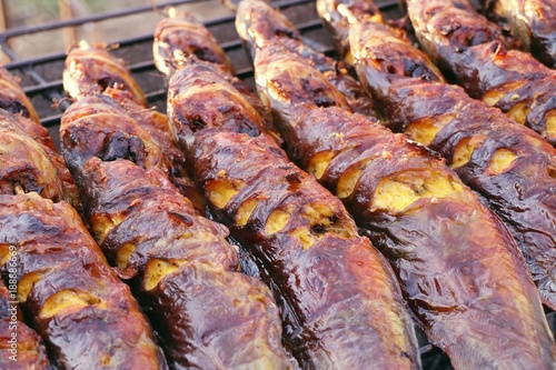 Grilled fish at the market