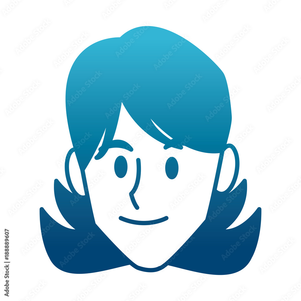 Woman face smiling cartoon icon vector illustration graphic design Woman face smiling cartoon icon vector illustration graphic design