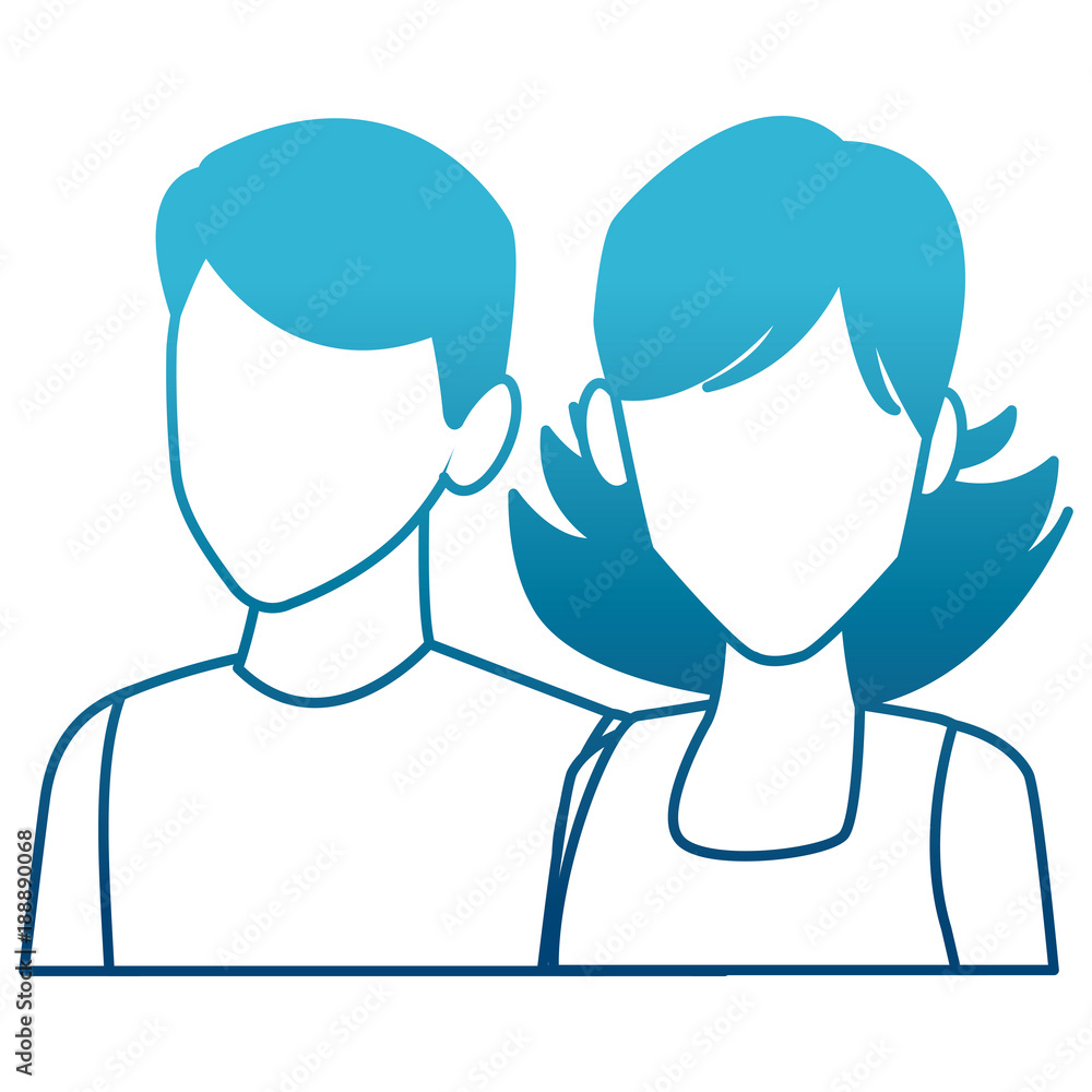 Young couple avatar icon vector illustration graphic design Young couple avatar icon vector illustration graphic design