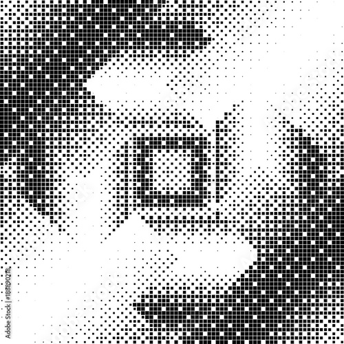 Abstract Square Halftone