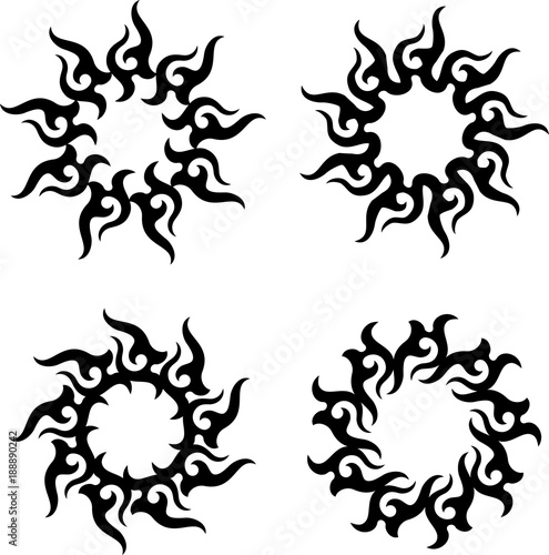 Tribal Tattoo Sun