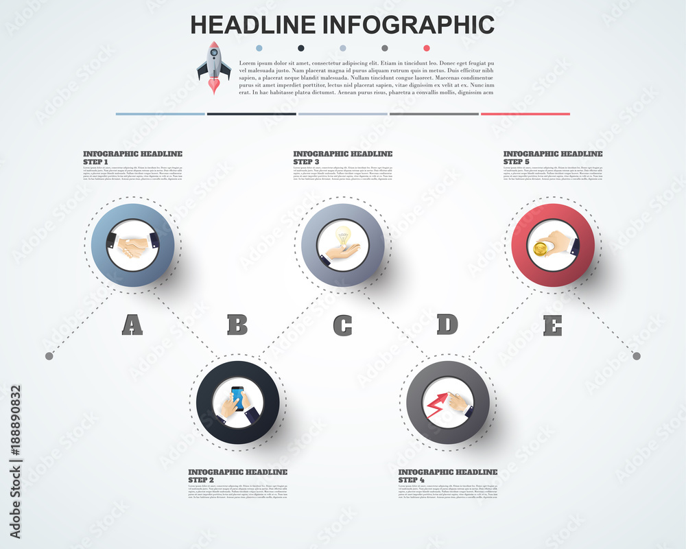 Fototapeta premium Abstract infographics number options template. Vector illustration. Can be used for workflow layout, diagram, business step options, banner, web design.