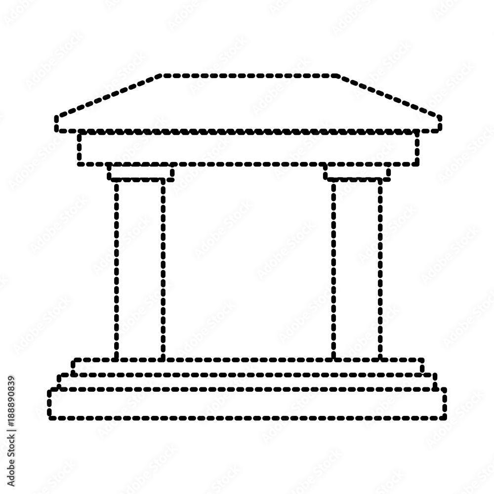Greek building columns icon vector illustration graphic design