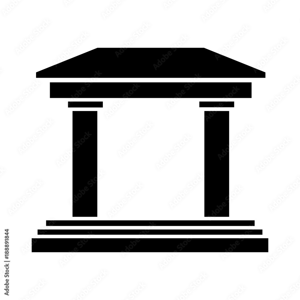 Greek building columns icon vector illustration graphic design