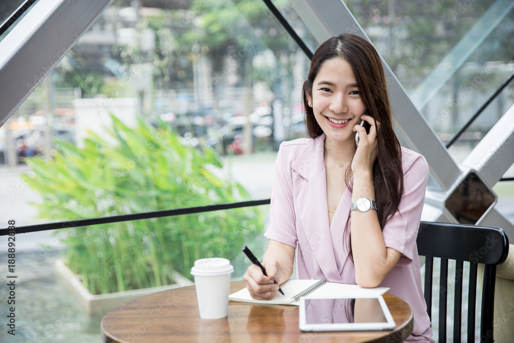 Young asian businesswoman outdoors Young asian businesswoman outdoors