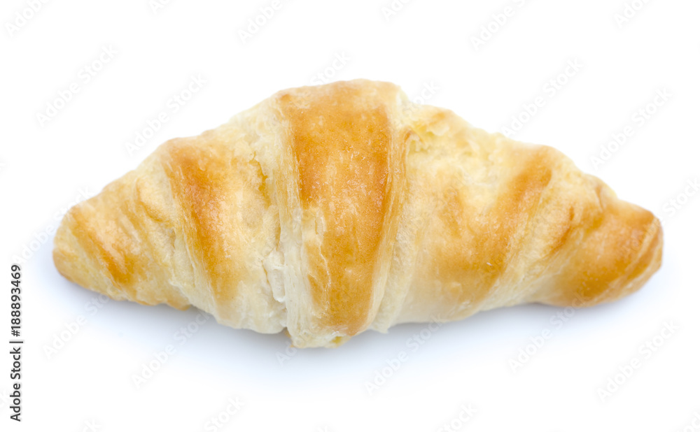 Simple Fluffy Crescent Roll on a Isolated White Background Simple Fluffy Crescent Roll on a Isolated White Background