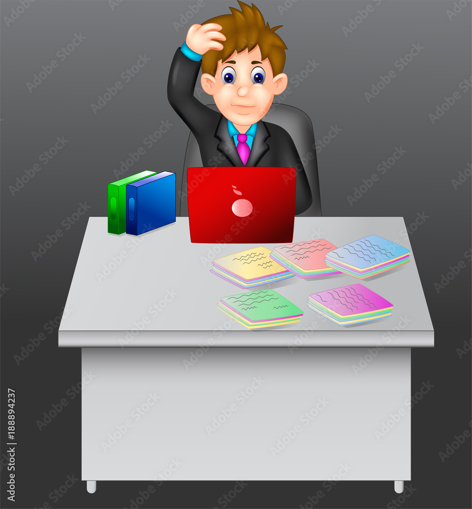 handsome bussinesmen cartoon in office room handsome bussinesmen cartoon in office room